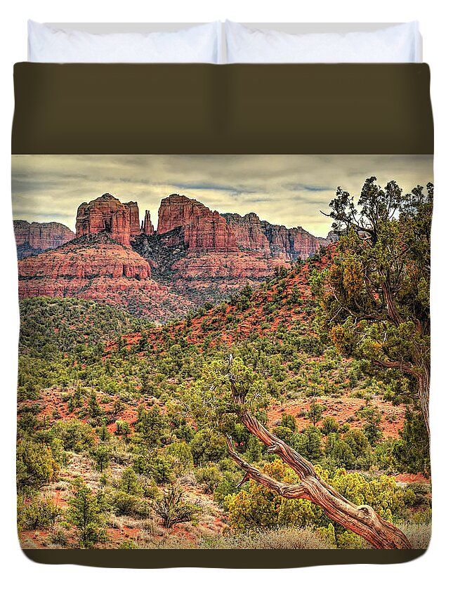 Sedona Duvet Cover featuring the photograph Sedona's Cathedral Rock by Donna Kennedy