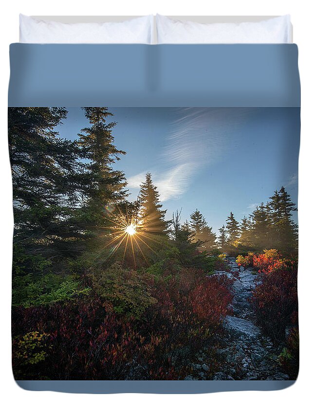 September Duvet Cover featuring the photograph September morning at Dolly Sods by Jaki Miller