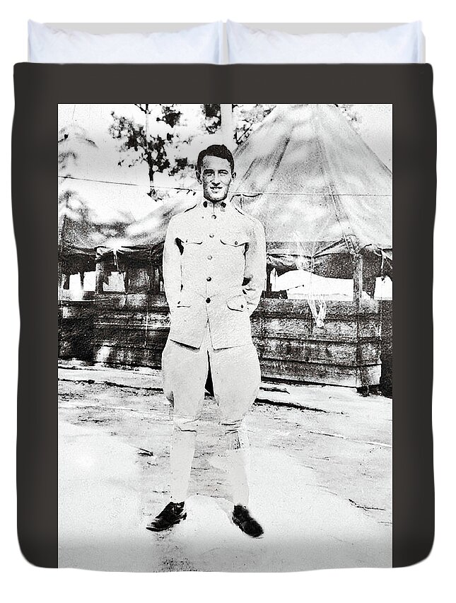 Soldier Duvet Cover featuring the photograph Sergeant Lester Tome by William Jobes