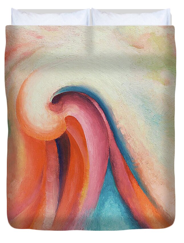 Georgia O'keeffe Duvet Cover featuring the painting Series I. No 1 - Colorful modernist abstract painting by Georgia O'Keeffe
