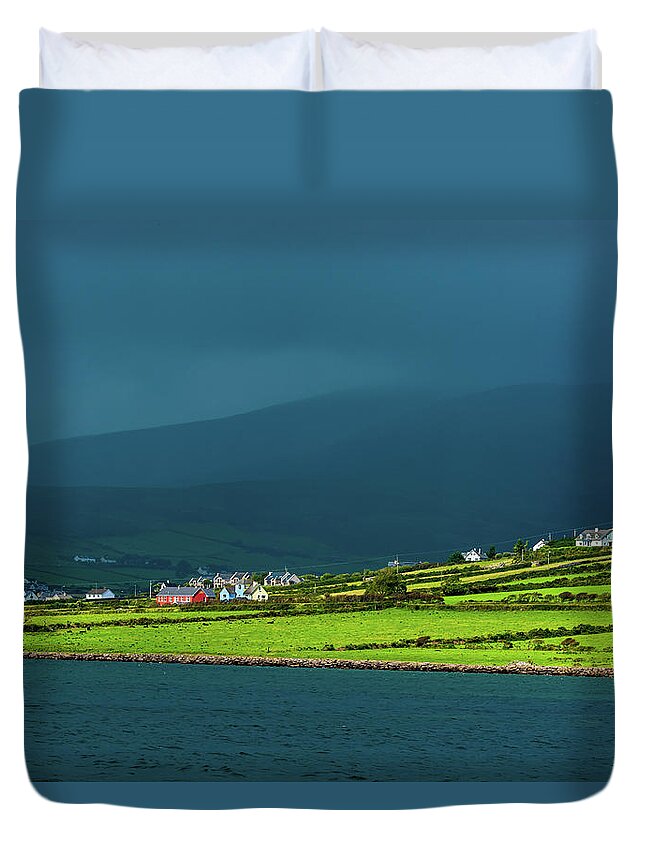 Ireland Duvet Cover featuring the photograph Settlement at Coast of Ireland by Andreas Berthold