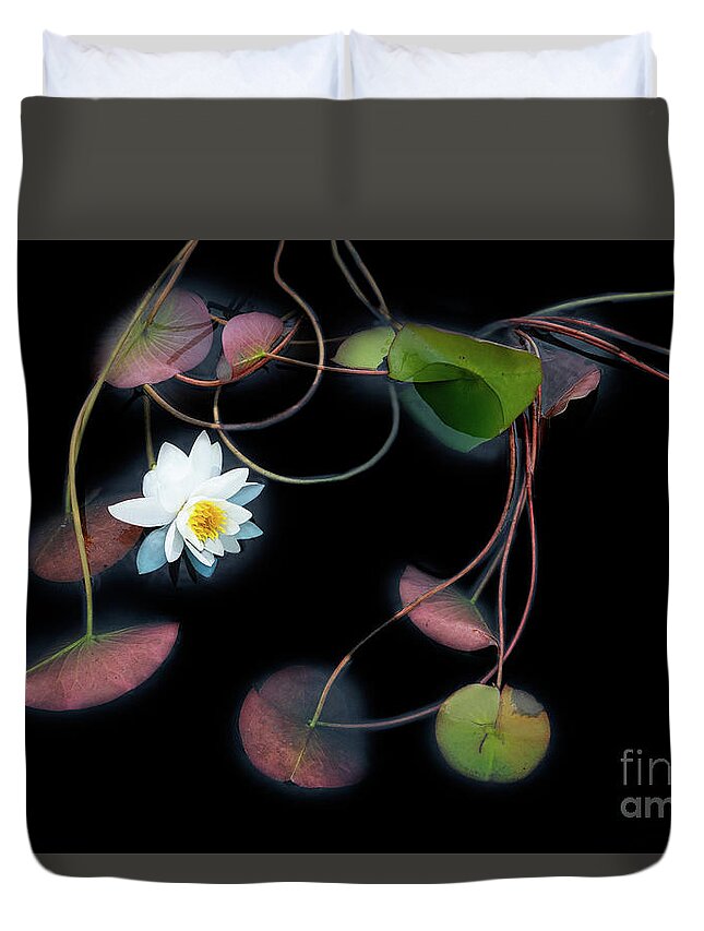 Gardens Duvet Cover featuring the photograph She Speaks to the Leaves of Love by Marilyn Cornwell