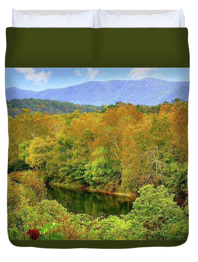 Shenandoah River Duvet Cover featuring the photograph Shenandoah River by Mark Andrew Thomas