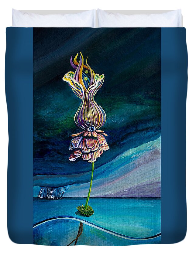 Optimism Duvet Cover featuring the painting Shine Bright by Mindy Huntress