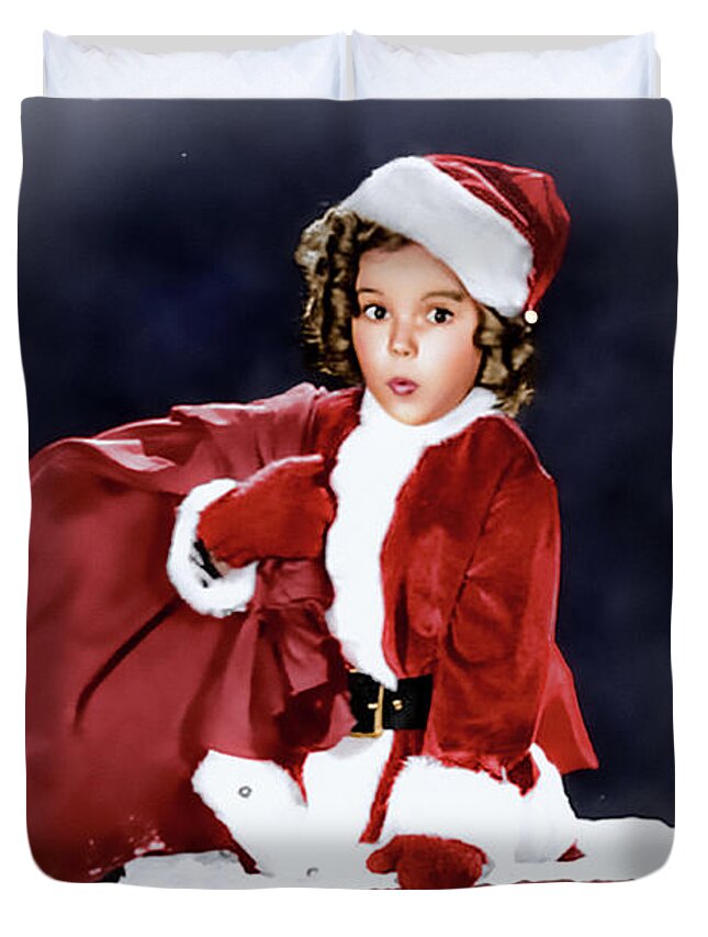 Shirleytemple Duvet Cover featuring the photograph Shirley Temple on chimney  by Franchi Torres