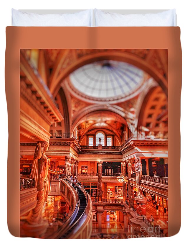  Duvet Cover featuring the photograph Shopping In Olympus by Rodney Lee Williams
