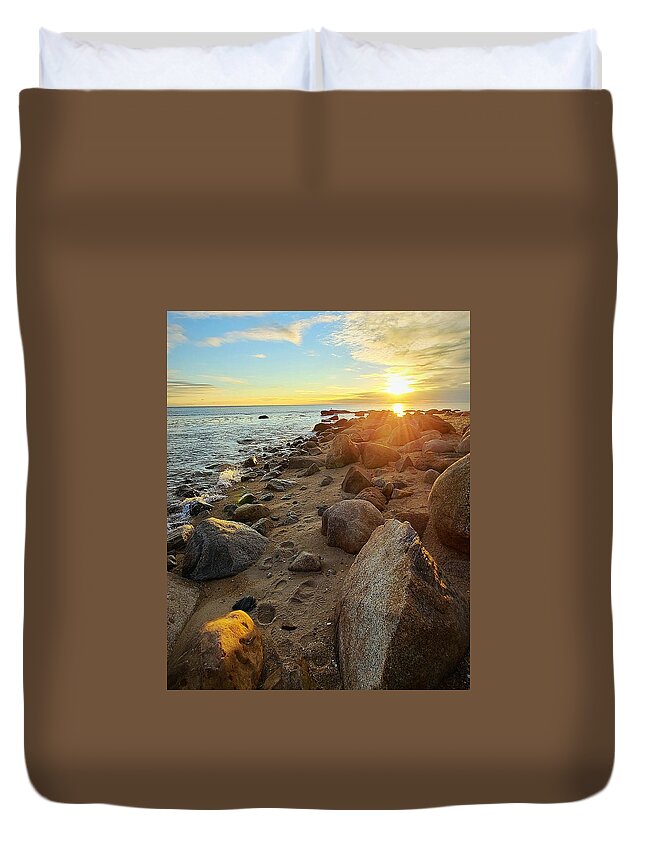 Shore Light Duvet Cover featuring the photograph Shore Light by Christina McGoran