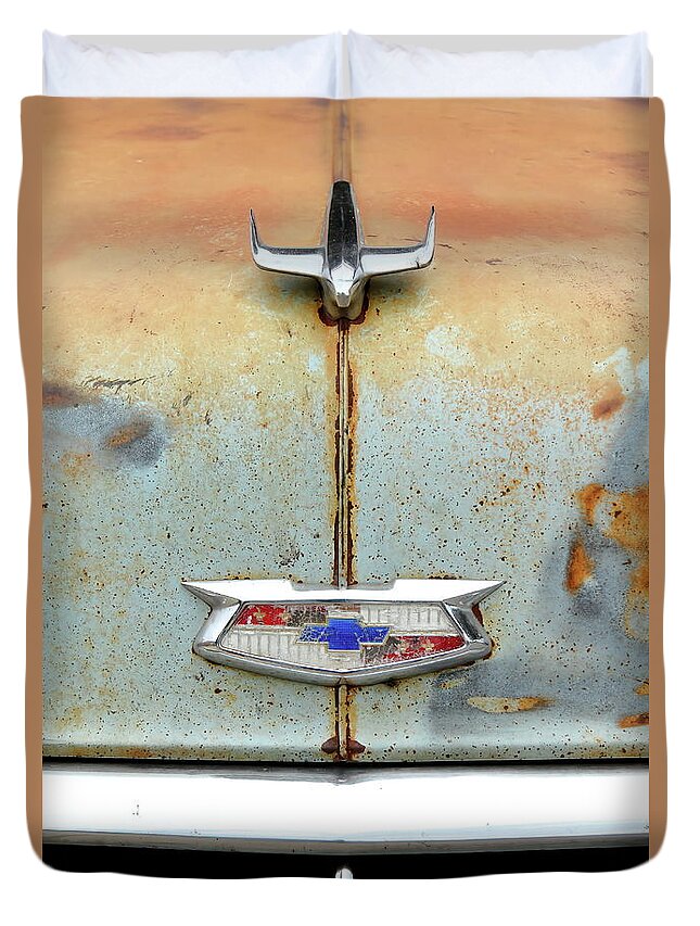 Chevrolet Duvet Cover featuring the photograph Showing Some Age by Lens Art Photography By Larry Trager