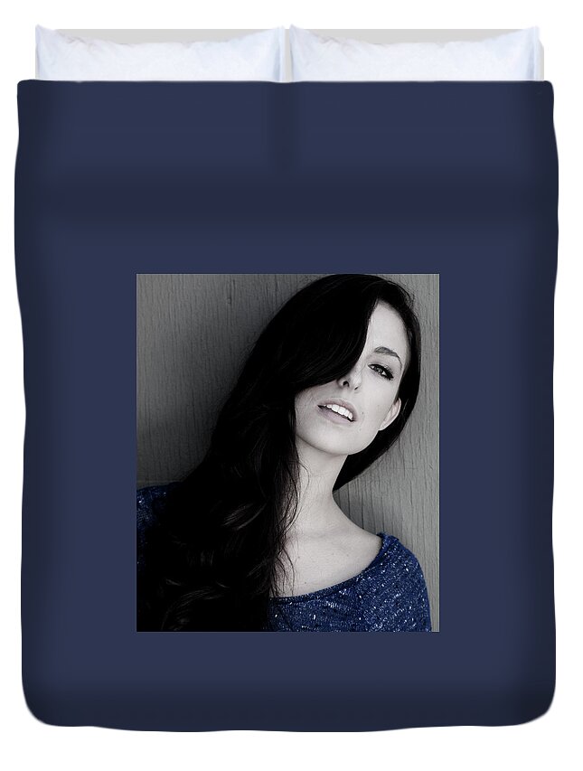Women Duvet Cover featuring the photograph Shyann by Jim Whitley