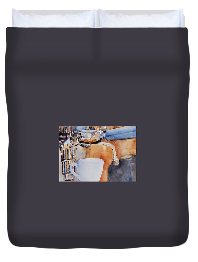 Still Life Duvet Cover featuring the painting Silver Bullet by Sheila Romard