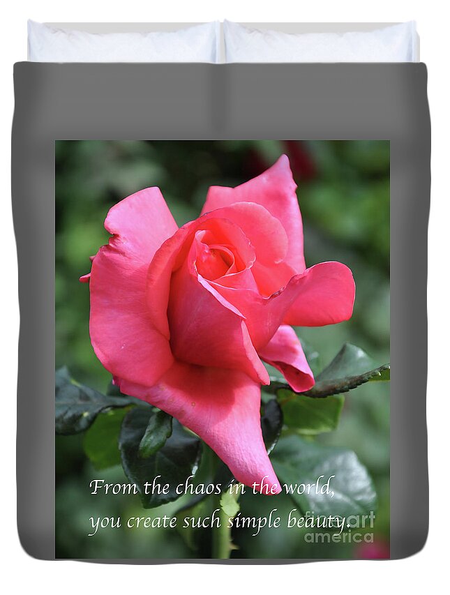 Rose Duvet Cover featuring the digital art Simple Beauty by Kirt Tisdale