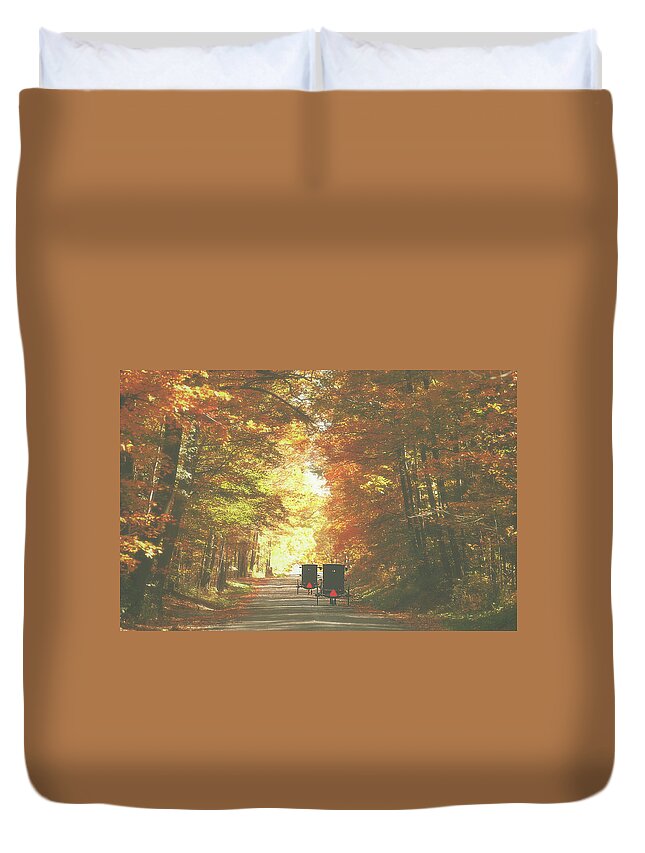 Fall Duvet Cover featuring the photograph Simplicity by Carrie Ann Grippo-Pike