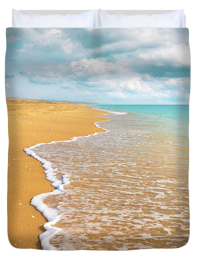 Clouds Duvet Cover featuring the photograph Simplicity by Debra and Dave Vanderlaan