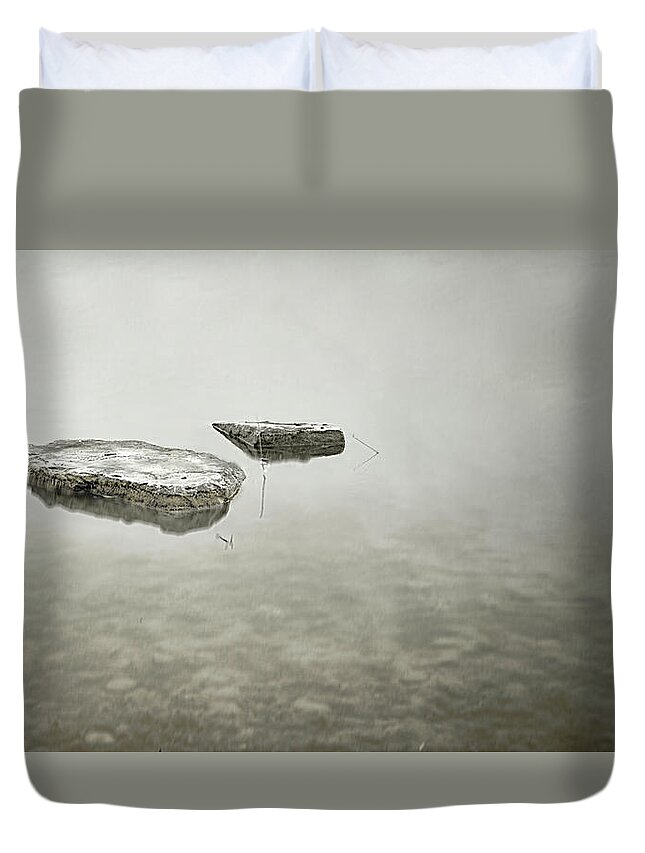 Black And White Duvet Cover featuring the photograph Simplicity by Jim Signorelli