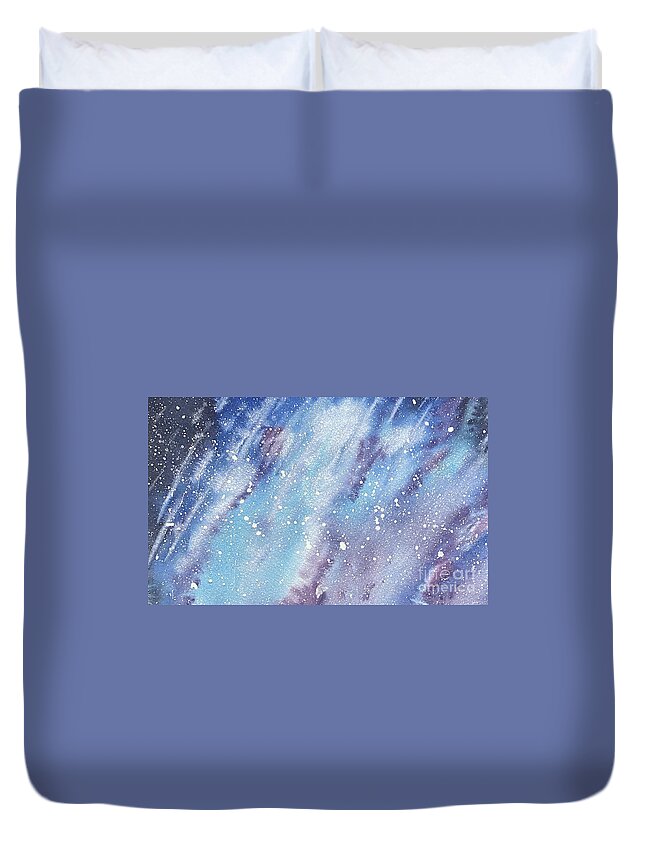 Sky Duvet Cover featuring the painting Sky at Night by Lisa Neuman