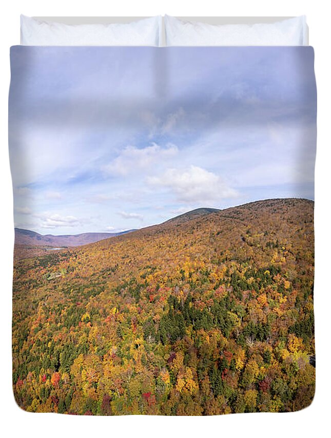 Little Equinox Duvet Cover featuring the photograph Skyline Drive over Little Equinox by Jeff Folger