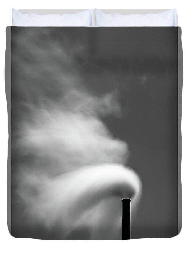 Long Duvet Cover featuring the photograph Smoke by Frederic Bourrigaud