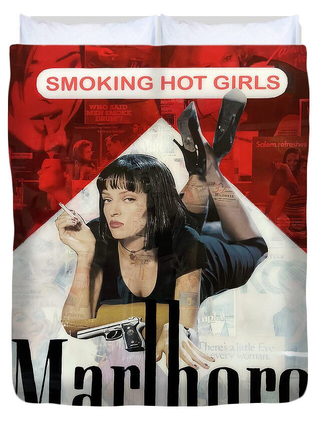 Smoking Hot Marlboro Duvet Cover by James Hudek - Pixels