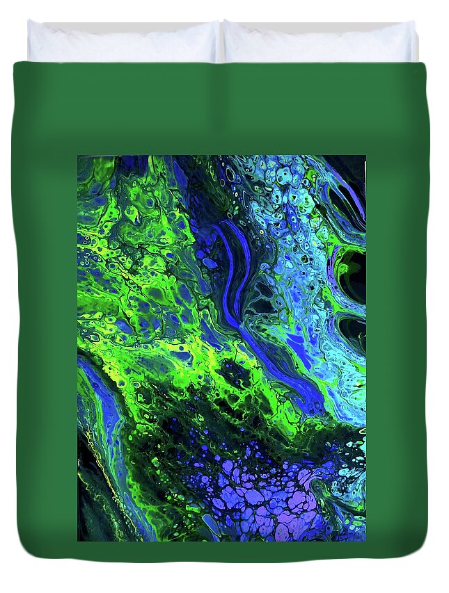 River Duvet Cover featuring the painting Snake River by Anna Adams