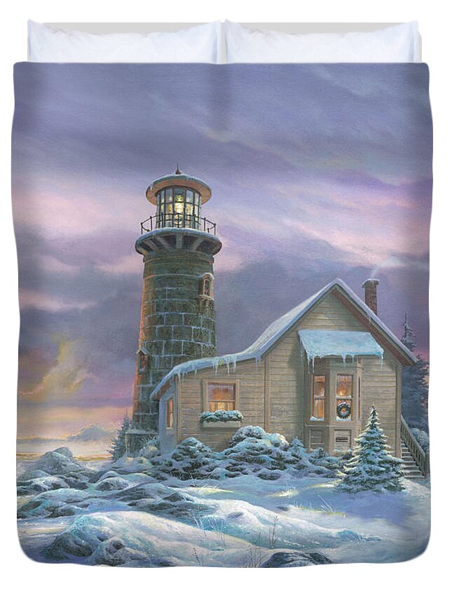 Michael Humphries Duvet Cover featuring the painting Snow Drifts by Michael Humphries
