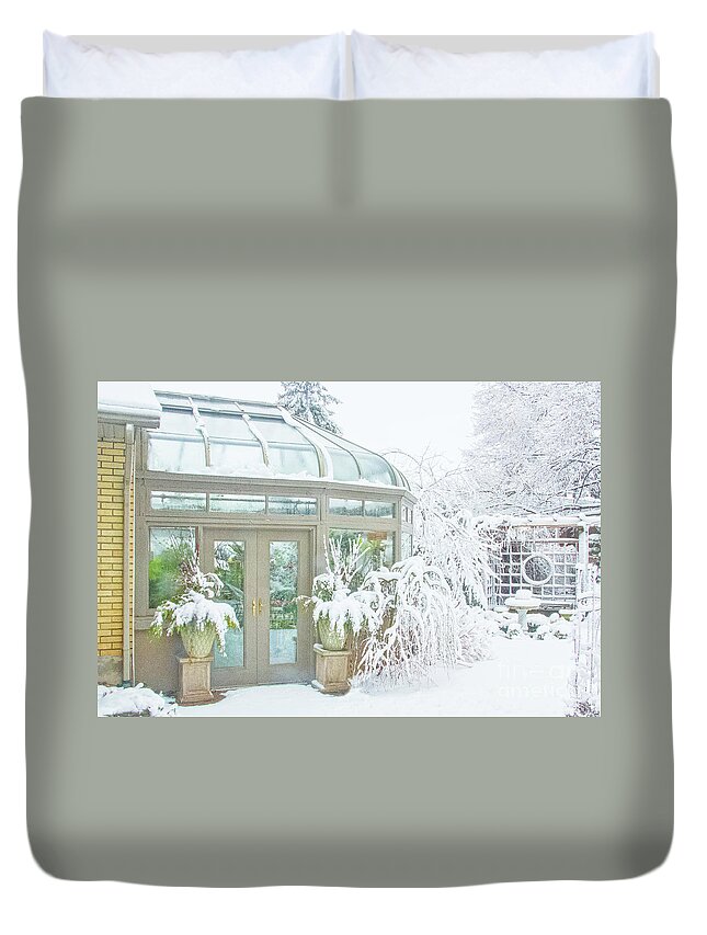 3 Sunnylea Duvet Cover featuring the photograph Snow Scenes by Marilyn Cornwell