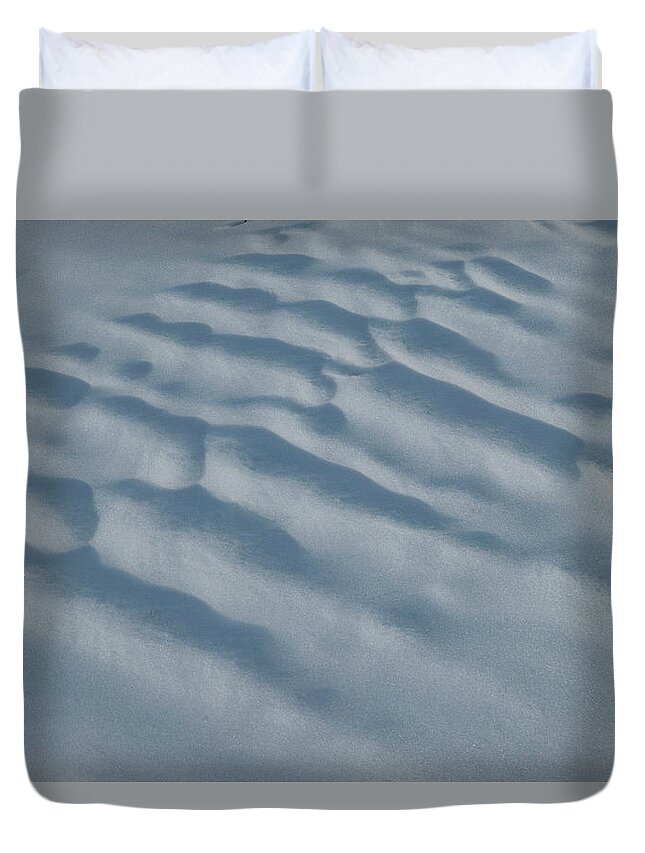 Texture Duvet Cover featuring the photograph Snowdrift Texture by Karen Rispin