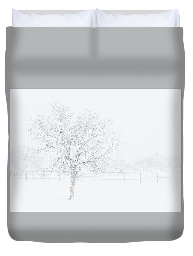 New Mexico Duvet Cover featuring the photograph Snowscape by Maresa Pryor-Luzier