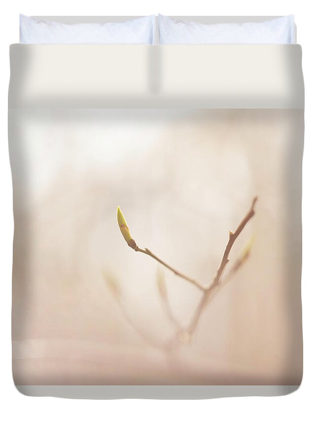 Gentle Duvet Cover featuring the photograph Soft and fragile by Maria Dimitrova