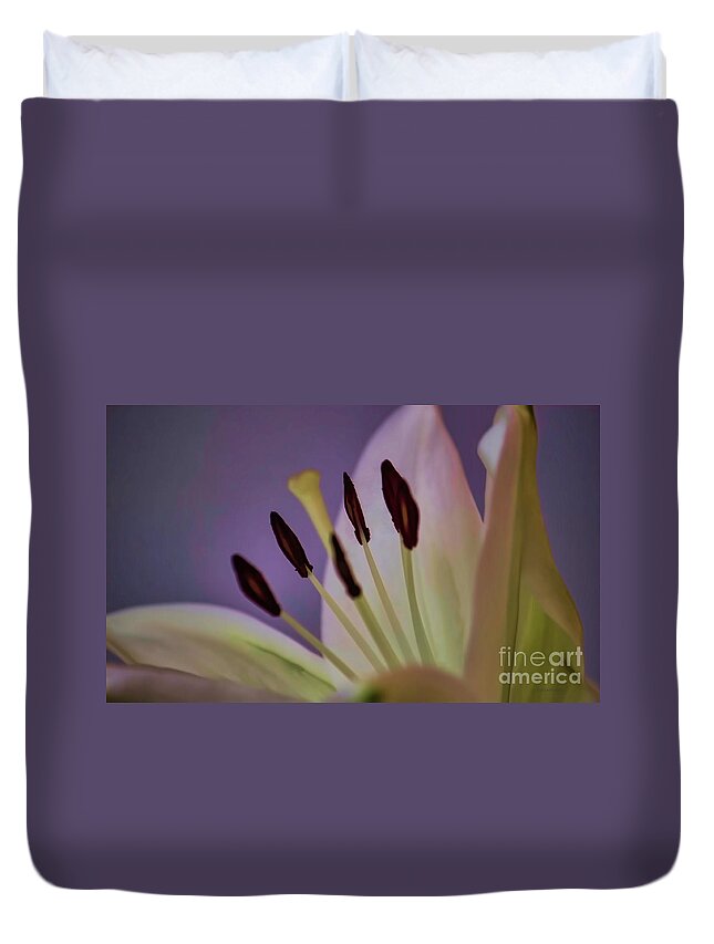 Flower Duvet Cover featuring the photograph Soft Lily by Roberta Byram