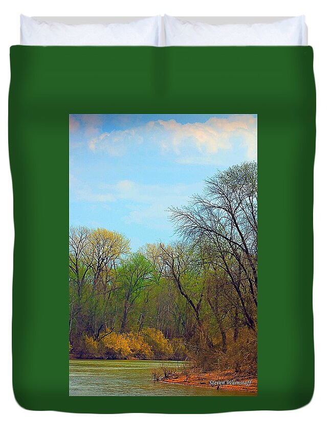 Landscape Duvet Cover featuring the photograph Solace by Steve Warnstaff