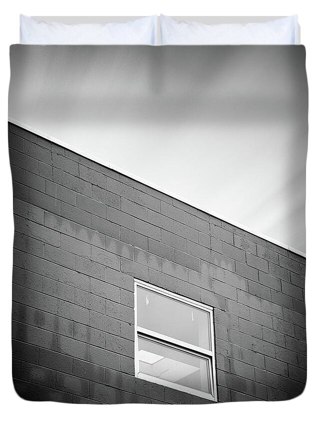 Black And White Duvet Cover featuring the photograph Somewhere Else by Scott Norris
