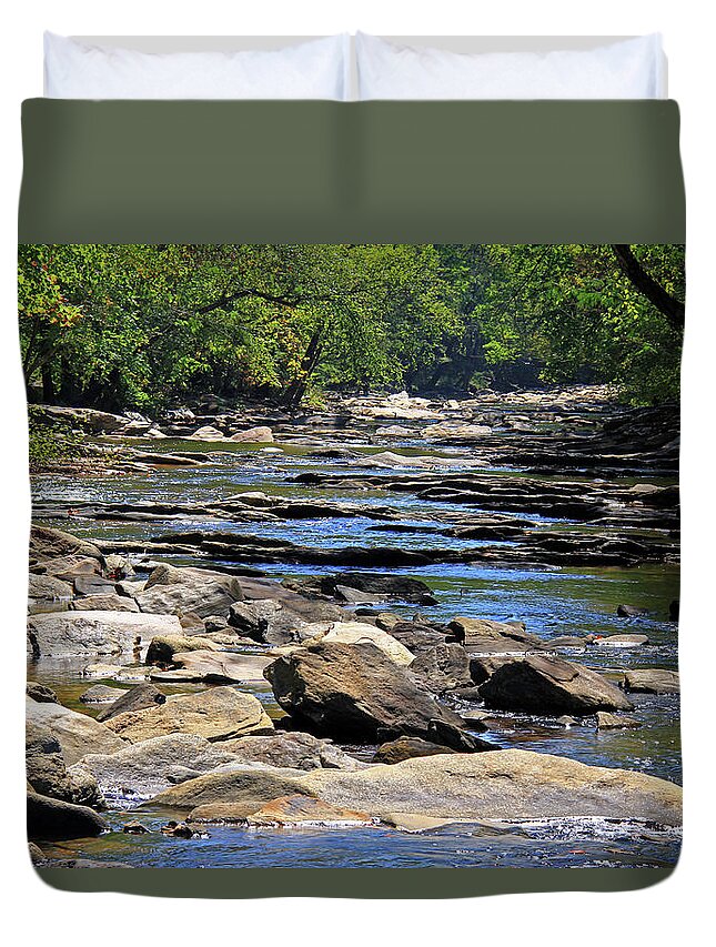 Sope Creek Duvet Cover featuring the photograph Sope Creek 2 - Atlanta, Georgia by Richard Krebs
