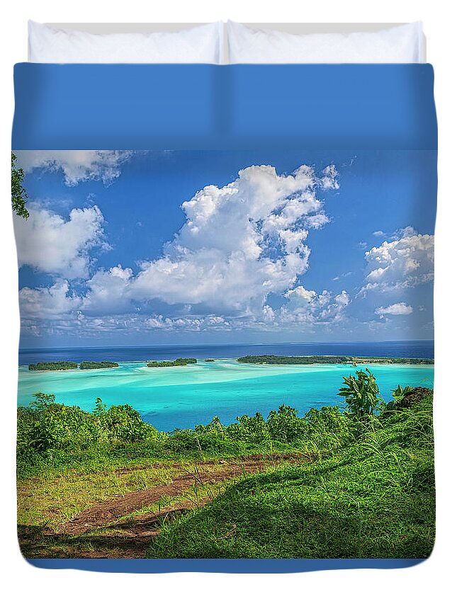 Colors Duvet Cover featuring the photograph South Pacific Blue by Robert Bolla