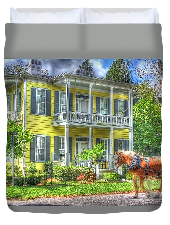 The South Duvet Cover featuring the photograph Southern Charm by John Handfield