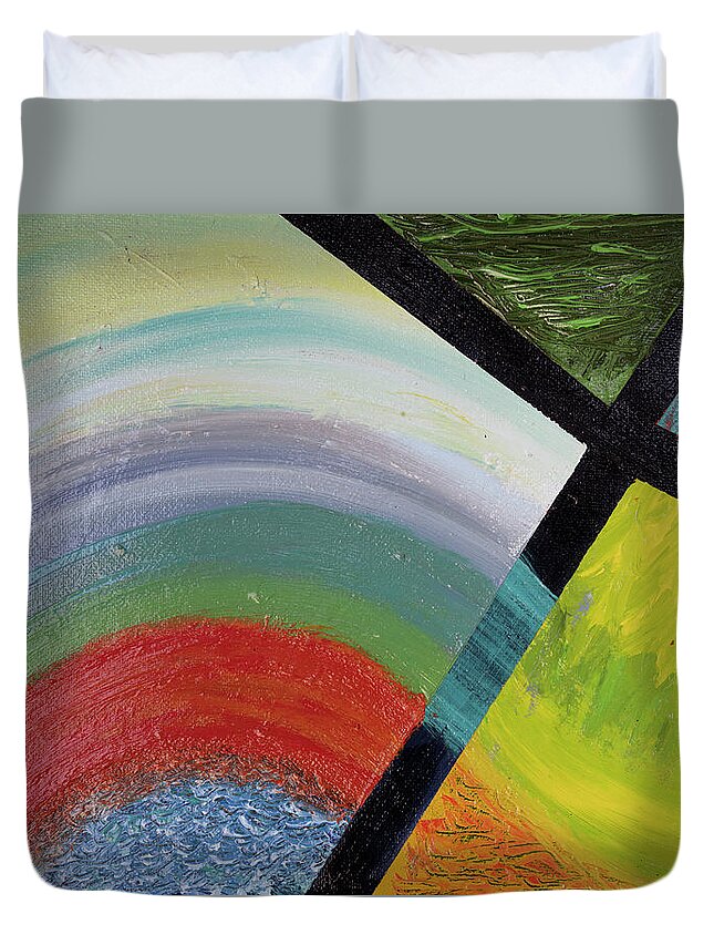 9x12inches Duvet Cover featuring the painting Southridge Summer by Jay Heifetz