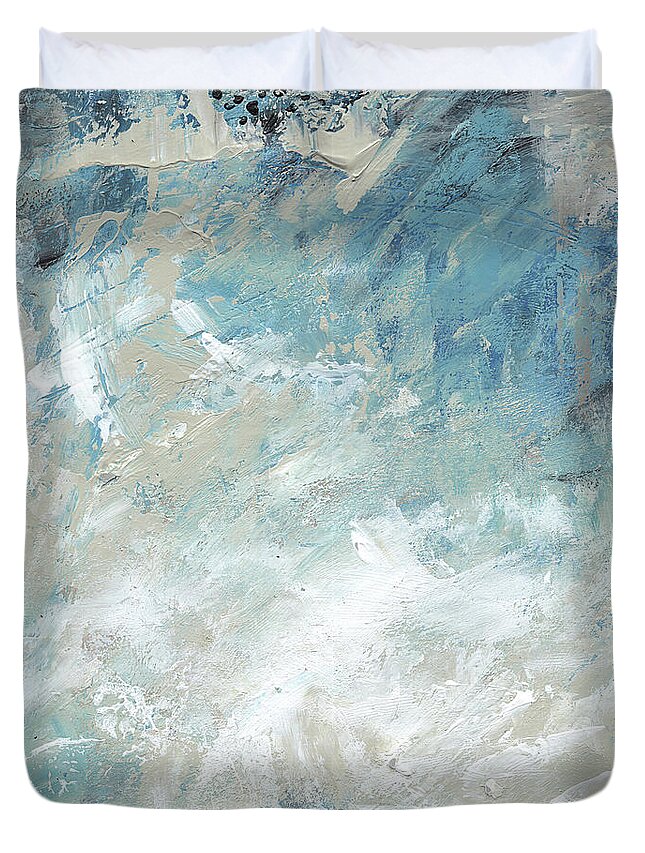 Abstract Duvet Cover featuring the painting Speaking Bliss by Jai Johnson
