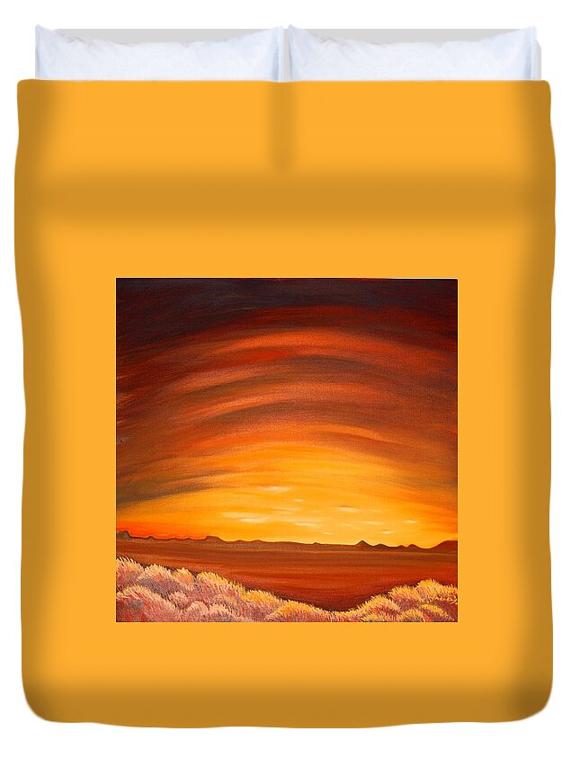 Spinifex Duvet Cover featuring the painting Spinifex by Franci Hepburn