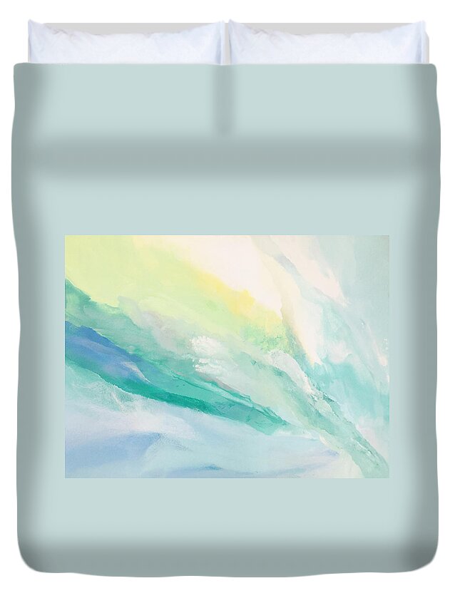  Duvet Cover featuring the painting Spirit Filled by Linda Bailey