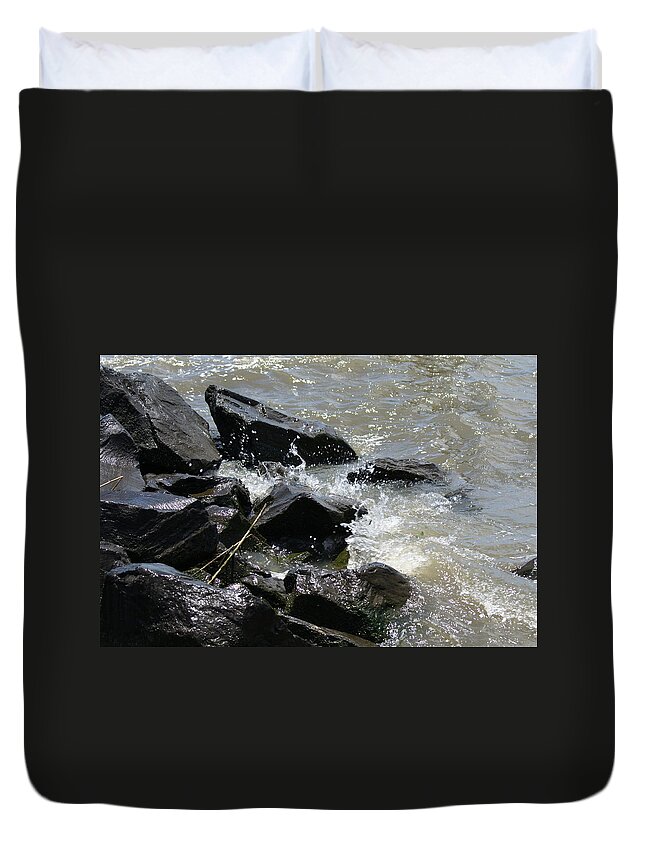  Duvet Cover featuring the photograph Splash by Heather E Harman