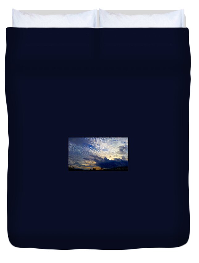 Sunset Duvet Cover featuring the photograph Splendid Sunset 1/15/20 by Ally White
