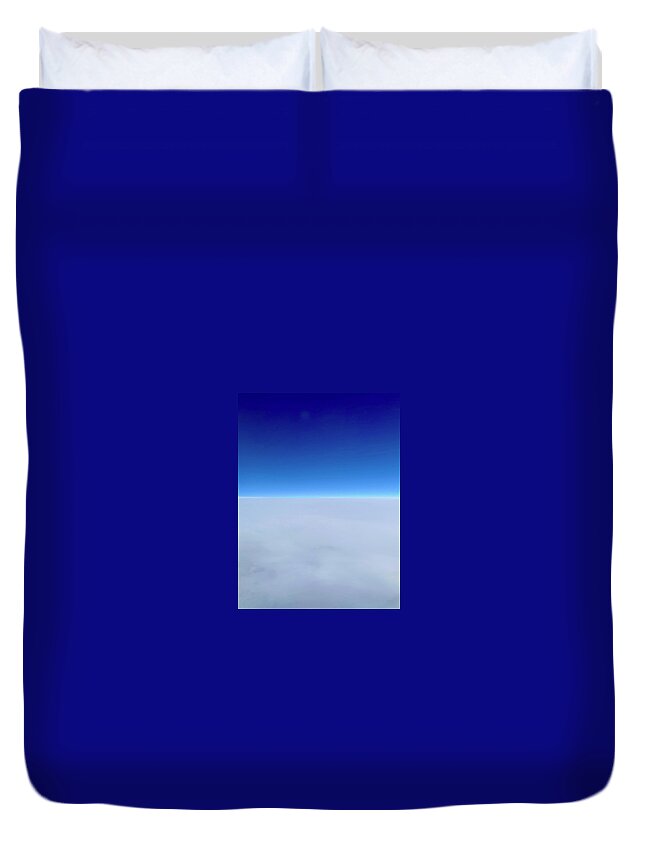 Dv8 Duvet Cover featuring the photograph Split Sky by Jim Whitley