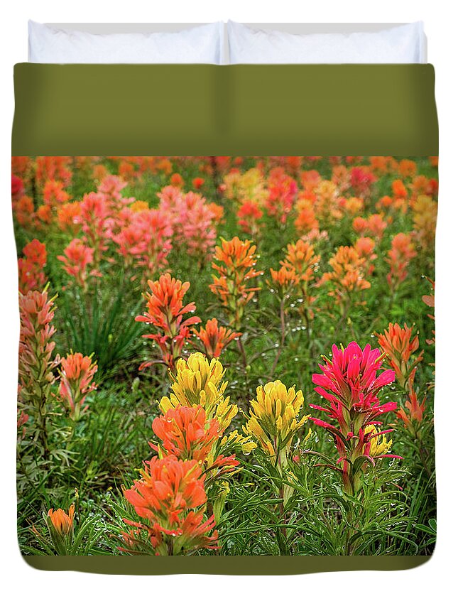 Texas Wildflowers Duvet Cover featuring the photograph Spring Bouquet by Johnny Boyd