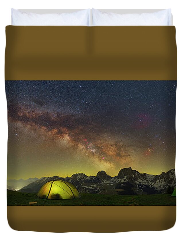 Mountains Duvet Cover featuring the photograph Spring Colors by Ralf Rohner