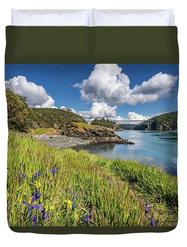 Flowers Duvet Cover featuring the photograph Spring Flowers 1 by Gary Skiff