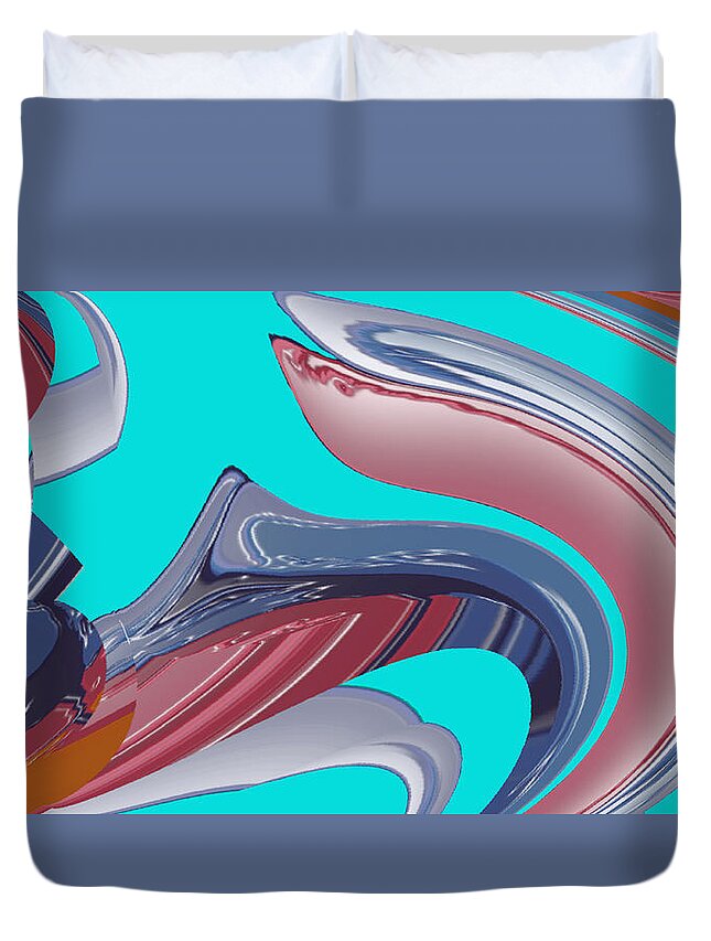 Abstract Art Duvet Cover featuring the digital art Spring Growth by Ronald Mills