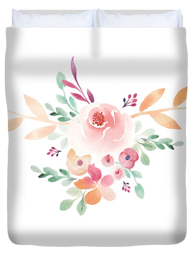 Spring Duvet Cover featuring the painting Spring by Zazzy Art Bar