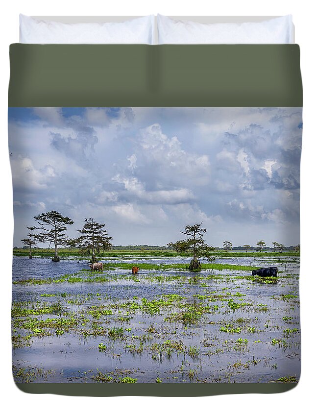 Wetlands Duvet Cover featuring the photograph St Johns Wetlands by Russ Burch