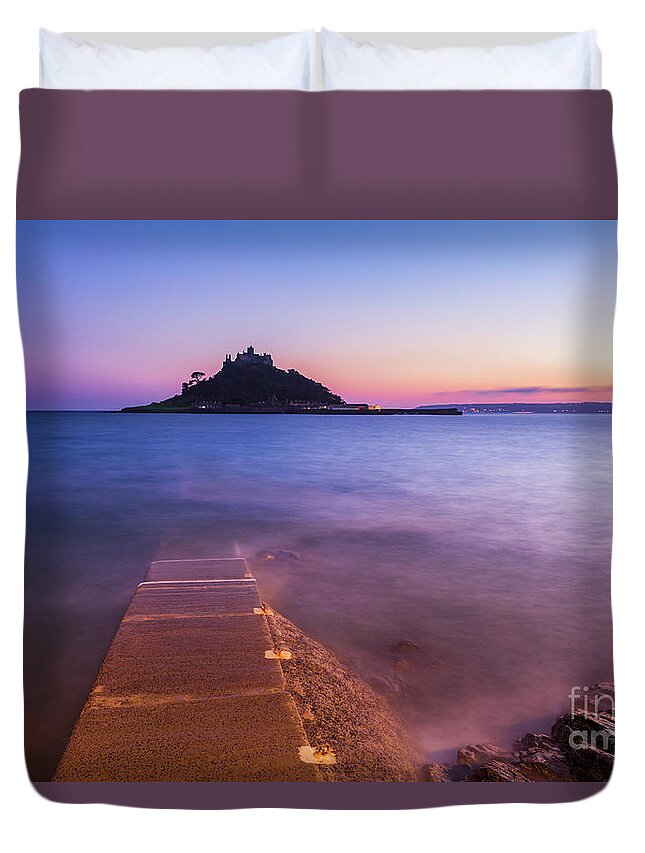 Cornwall England Duvet Cover featuring the photograph St Michael's Mount, Cornwall, England by Neale And Judith Clark