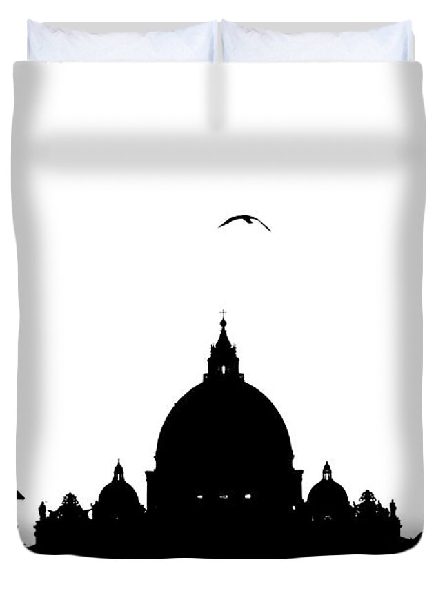 Rome Duvet Cover featuring the photograph St. Peter's Square in Rome, Italy by Fabiano Di Paolo