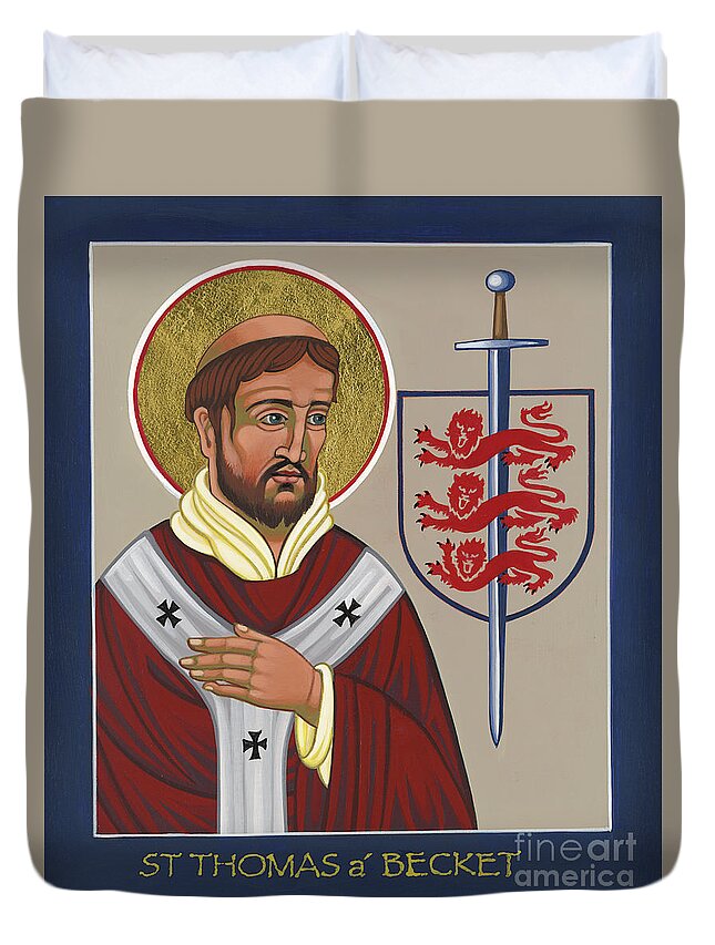 St Thomas A' Becket Duvet Cover featuring the painting St. Thomas a' Becket by William Hart McNichols